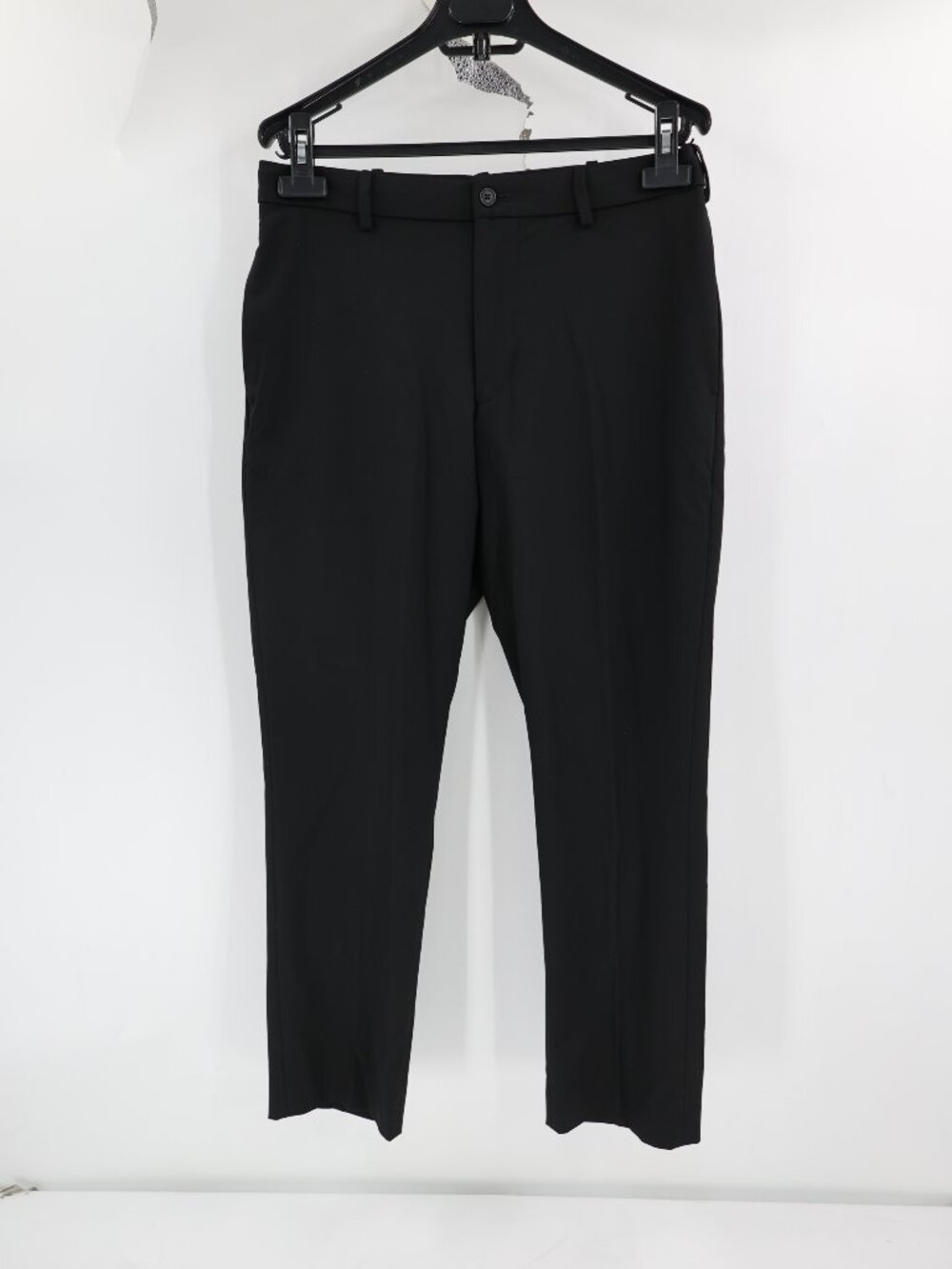 Uniqlo Dress Pants Men's Small Slim Straight Leg Chino Flat Front Mid Rise Black